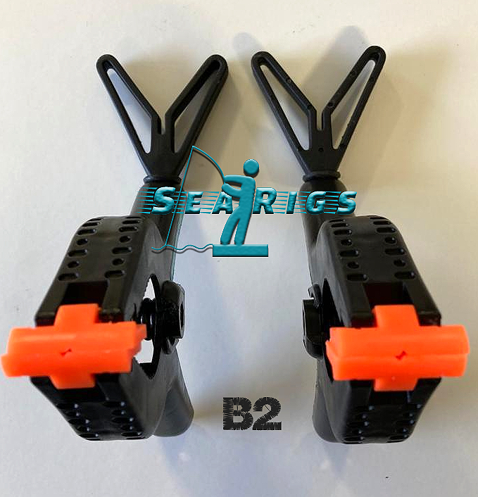 Clip On Boat and Pier Rod Rests x2