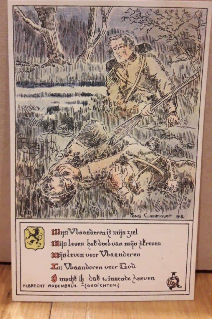 Propagandapostkaart Vlaanderen 1917 Ijzerfront / LN 60