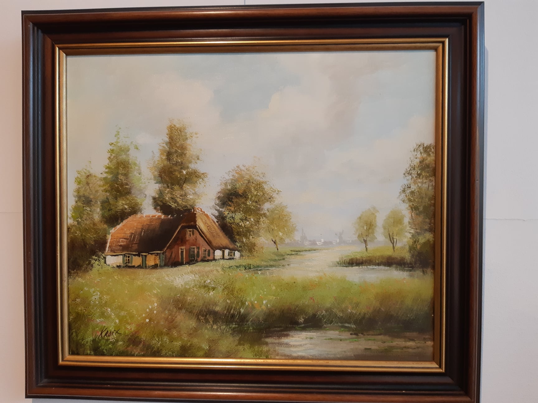 zomers en mooi fijn geschilderd landschapsschilderij
