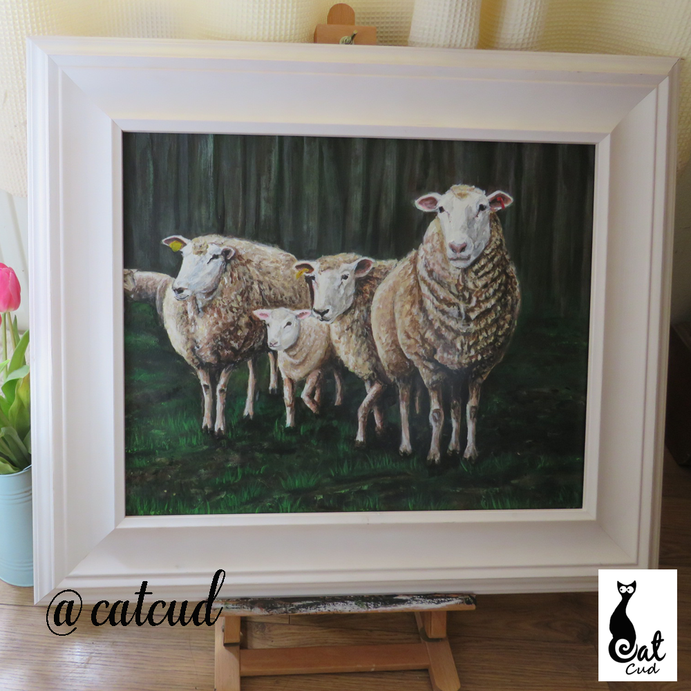 Sheep Acrylic Painting