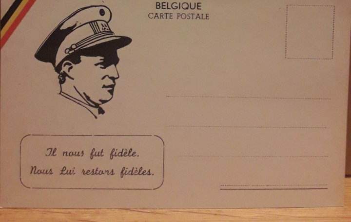 originele postkaart koningskwestie 1948 ( B 62 )