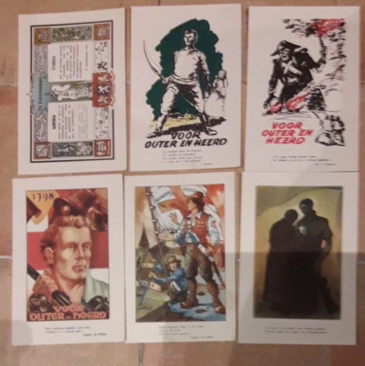 6 postkaarten Boerenkrijg , uitgegeven herdenking 1948 (B6)