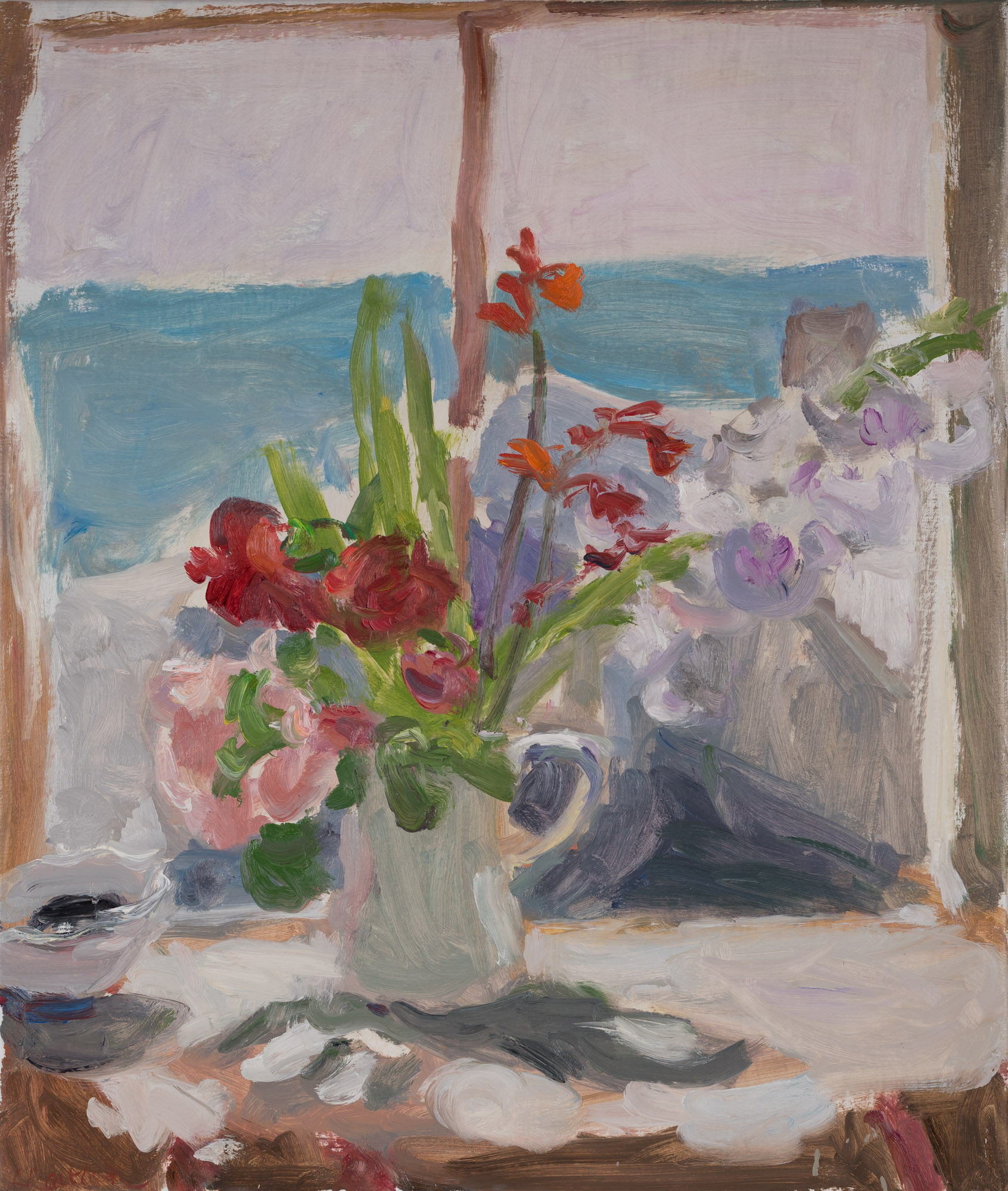 Sea View and Summer Flowers