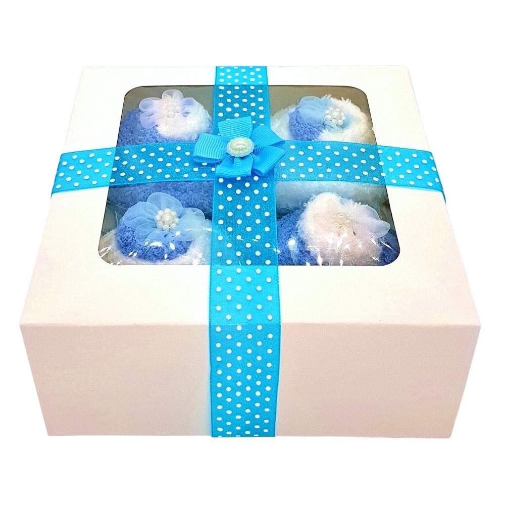 Women's 'Cozy Sock' Cupcakes,  Blue Ribbon Gift Box