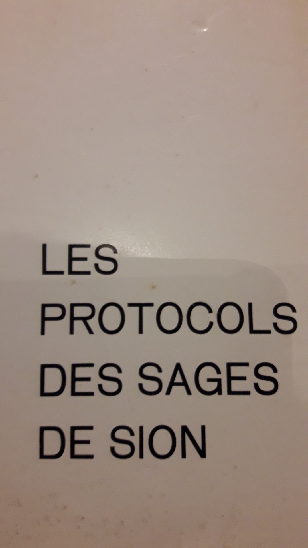 Les protocols de sages de sion - die geheimnisse der weisen von sion / duits frans