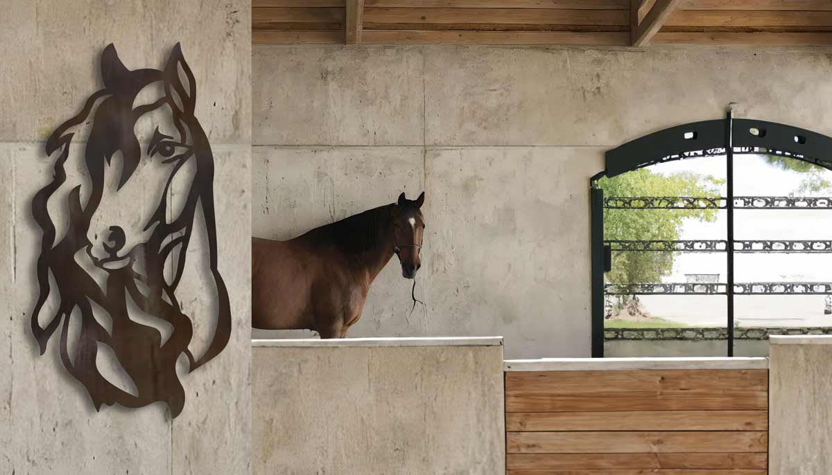 Elegant design Cortenstaal paarden hoofd
