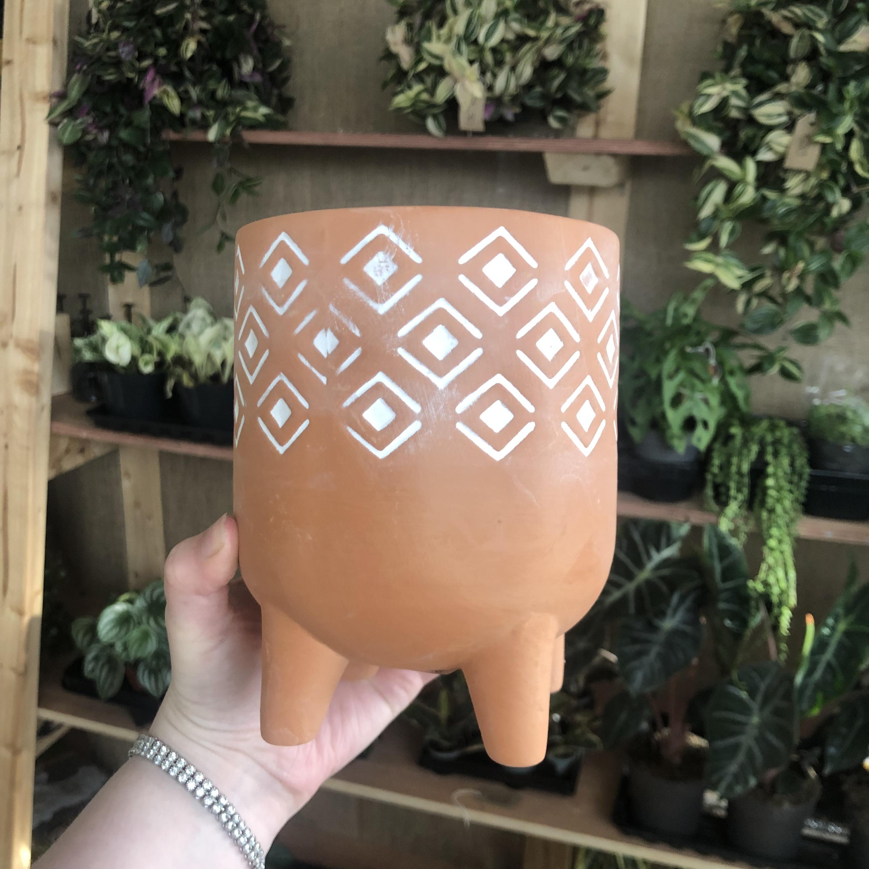 Large Leggy Terracotta Pot