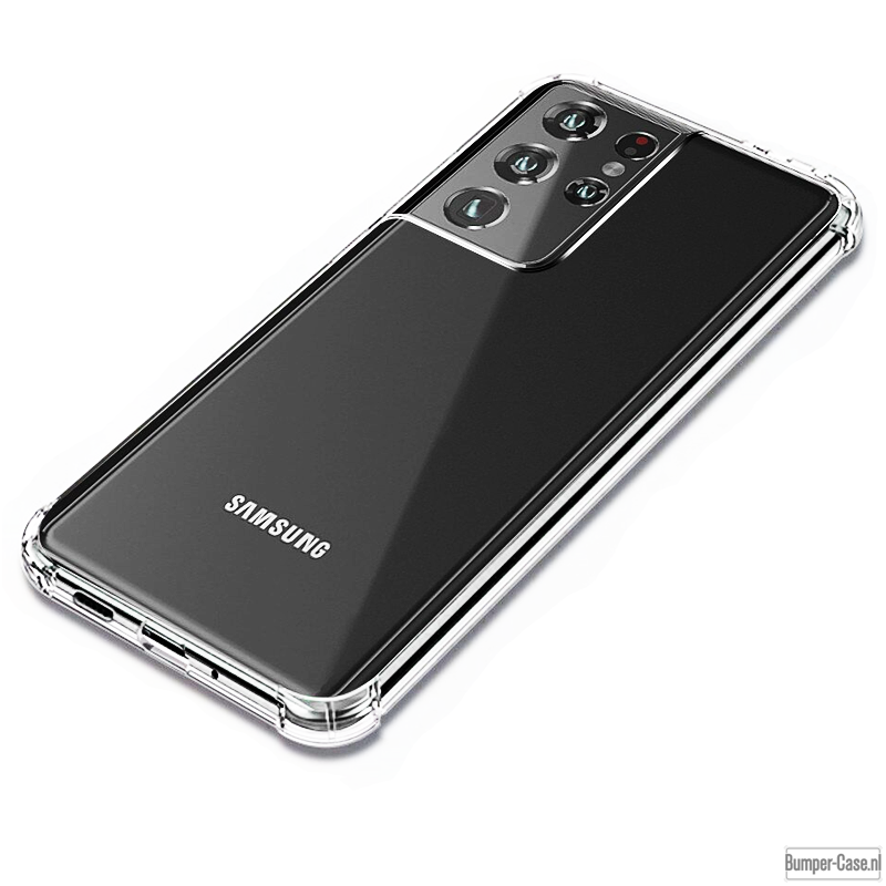 Samsung Galaxy S21 Ultra - Doorzichtig bumper hoesje schokbestendig