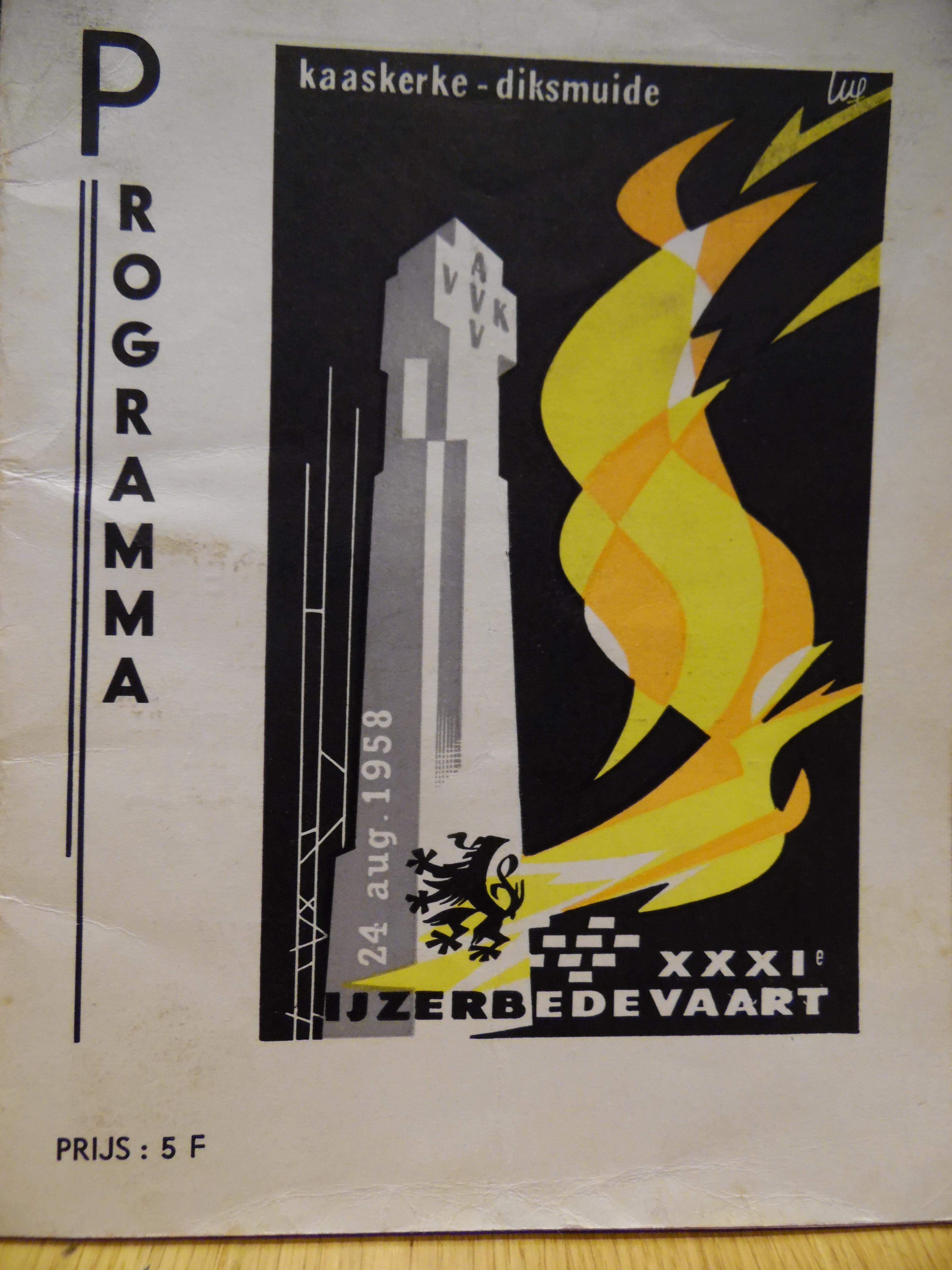 Programma Ijzerbedevaart 1958