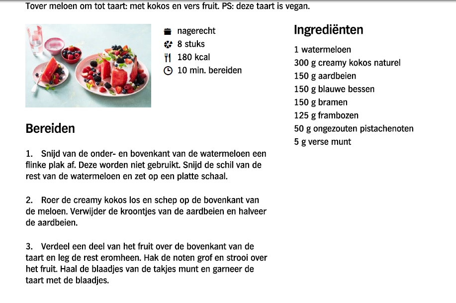 Watermeloentaart - Recept AHjpg