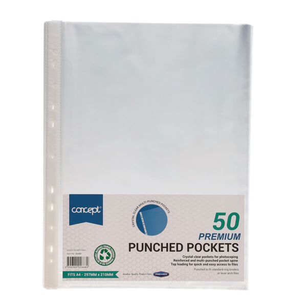 Punched Pockets (50 Pack)