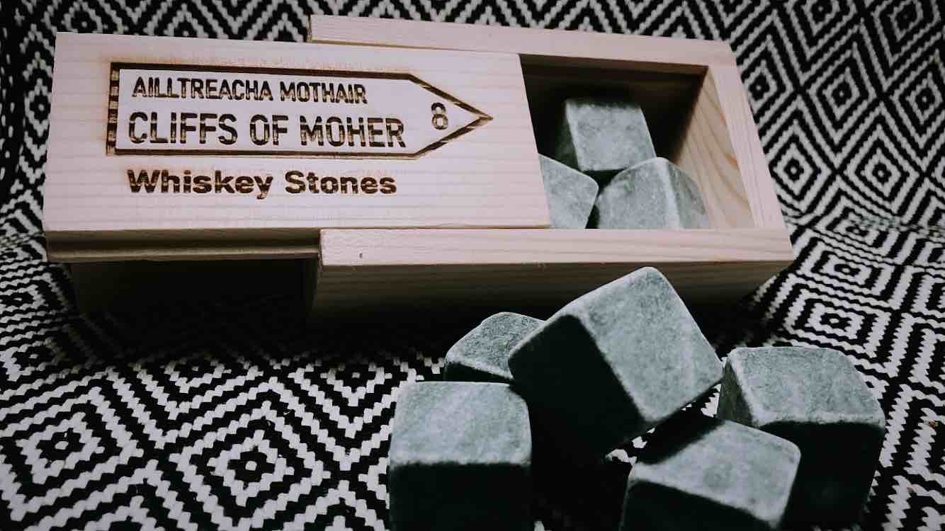 reduced cliffs of moher whiskey stones made of marble and souvenir of the Cliffs of Moherjpg