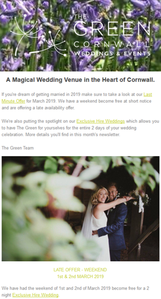 The Green Cornwall Email Marketing