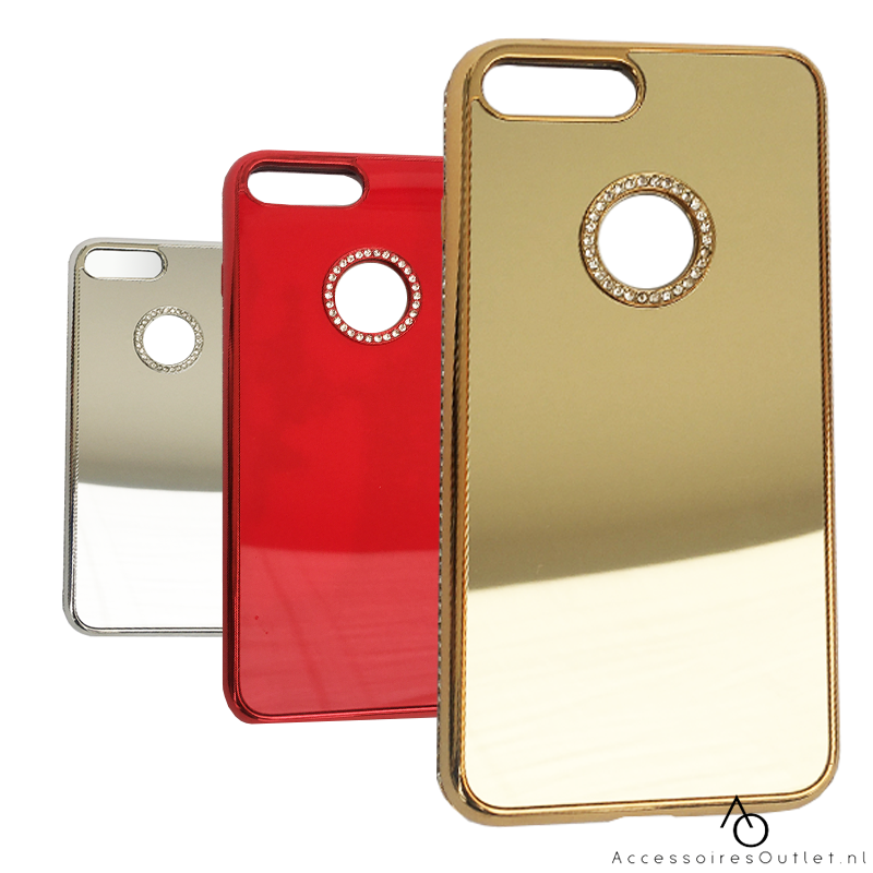 iPhone 6 / 6S - Crystal Mirror Case - Goud, Zilver of Rood