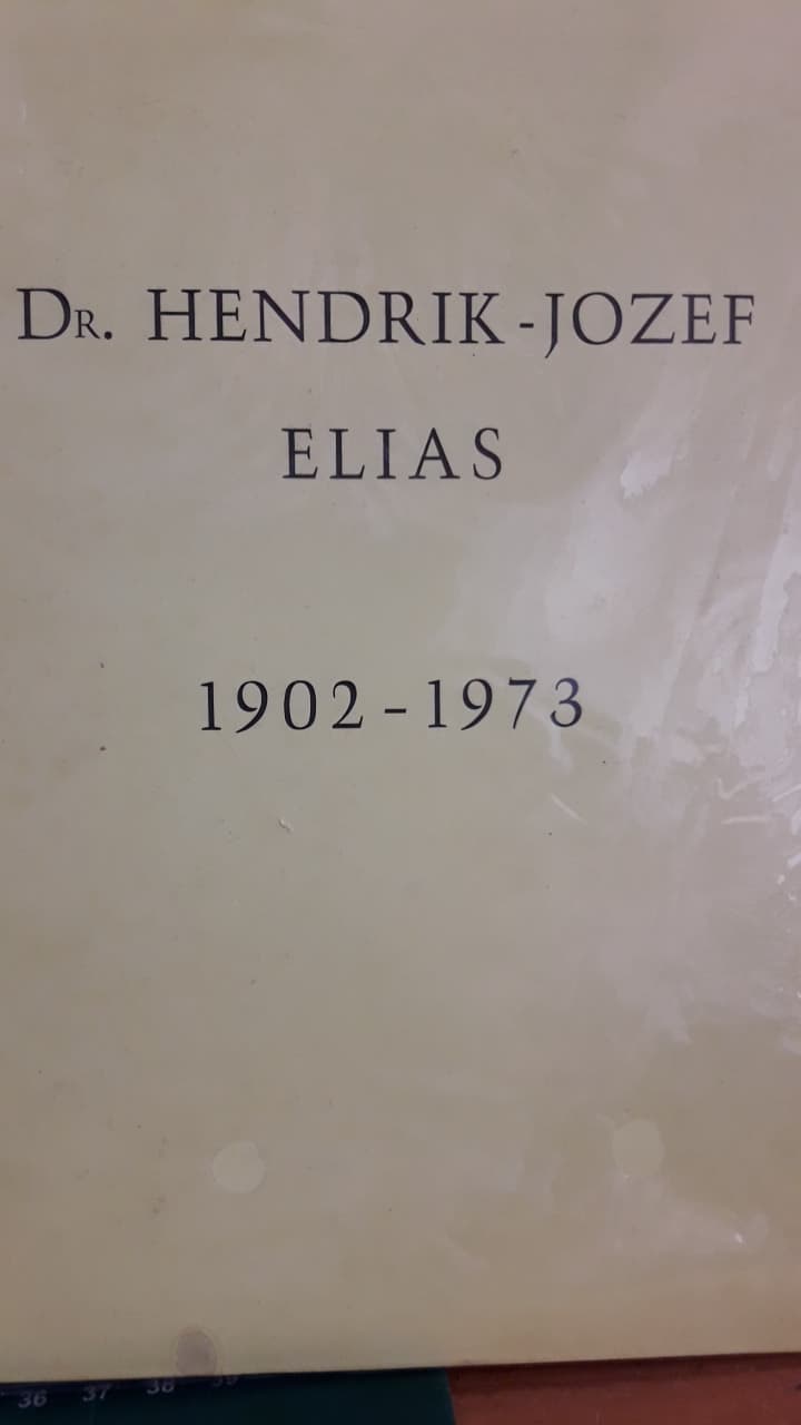 Brochure Hendrik Elias 1902 - 1973 / 16 blz