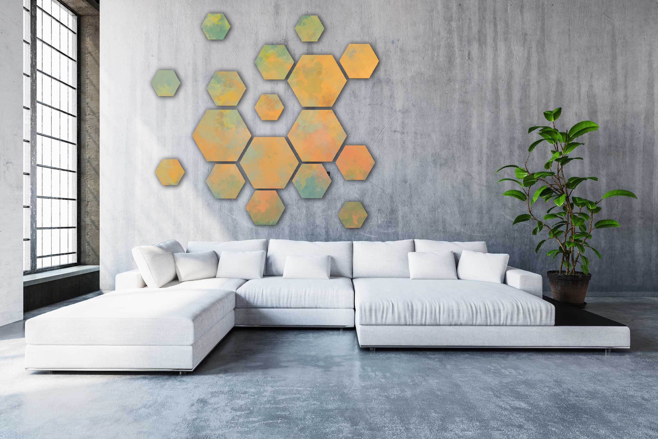 hexagon zomer collage