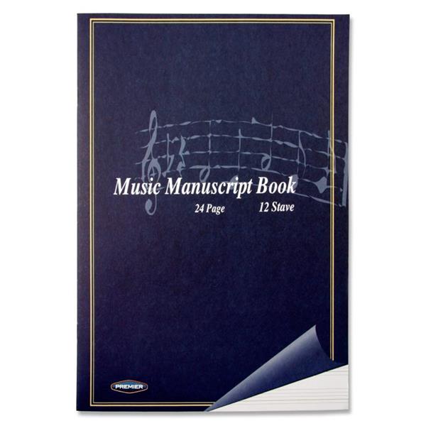 MUSIC Premier 24pg 12 Stave Music Manuscript Book
