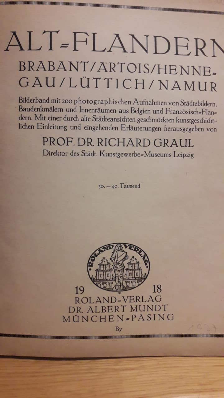 Boek Alt Flandern 1918 / Roland Verlag