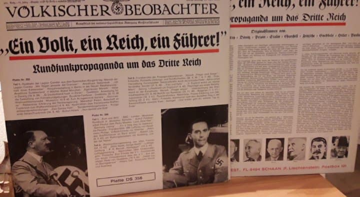 Muziek en redevoeringen 2e wereldoorlog /  Ein volk, ein reich, ein Fuhrer - 2 delen ( 2 lp's)