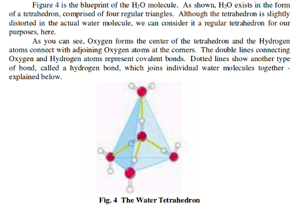 Water Molecule at Tetrahedron