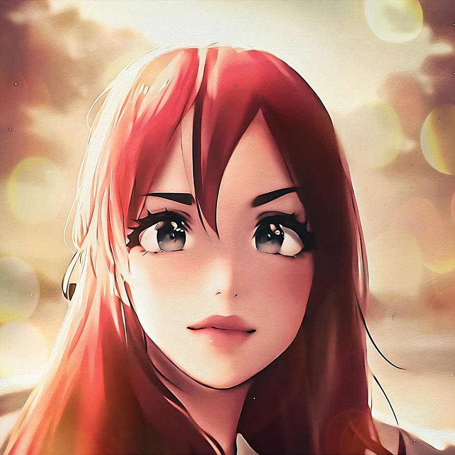 Meisje met rood haar - anime vs realistisch