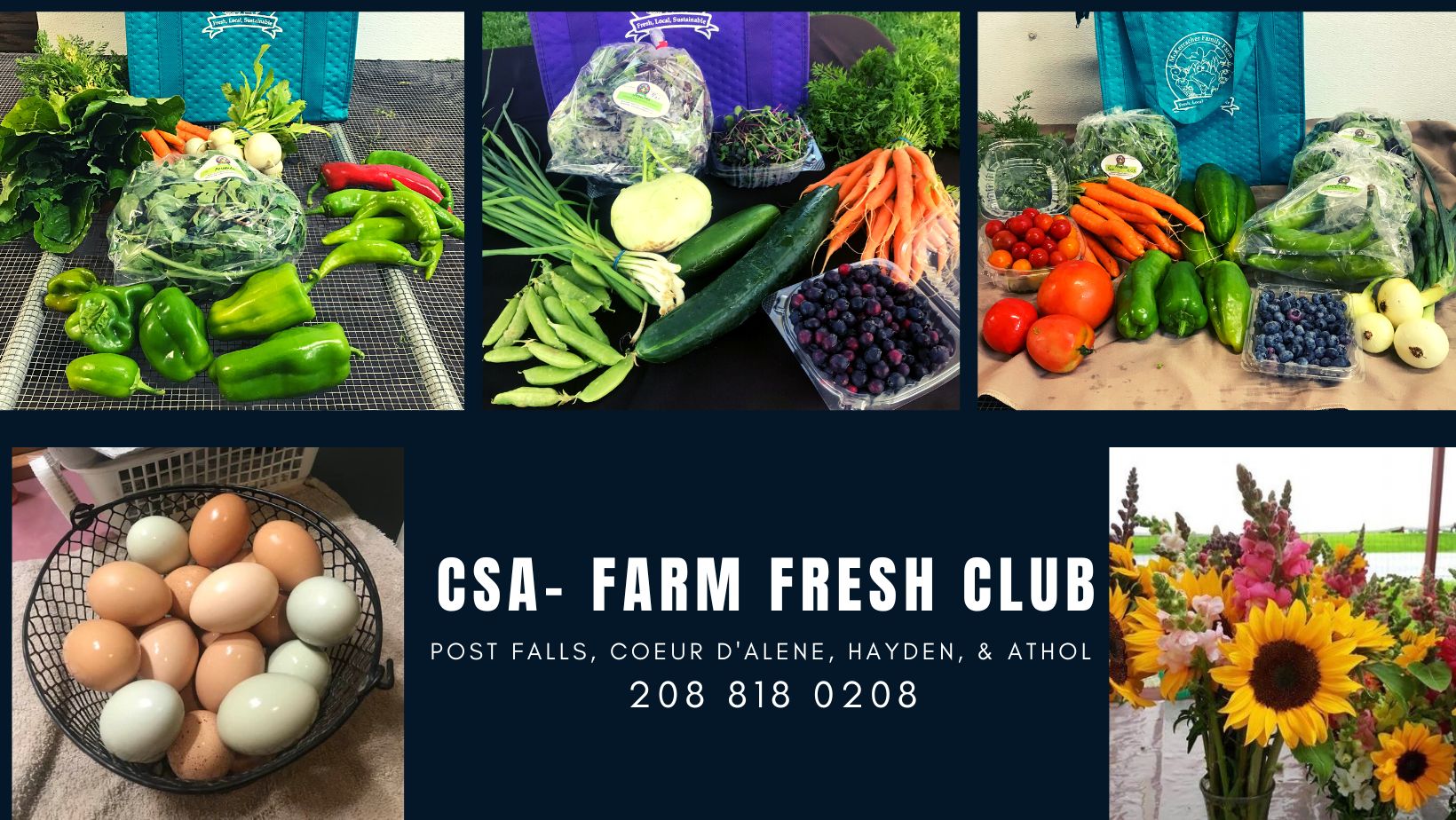 Join our Farm Fresh Club NOW to get what's on the farm starting June - Sept., add-on eggs & flowers