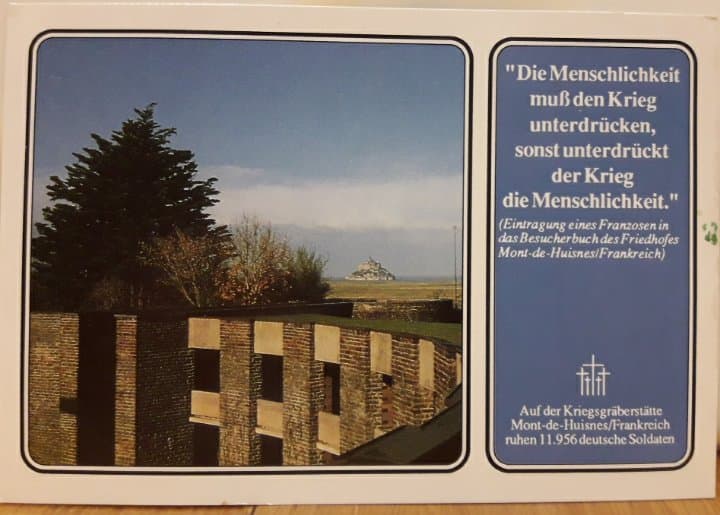 postkaart deutsche kriegsgraber fursorge / Duitse kerkhoven Frankrijk
