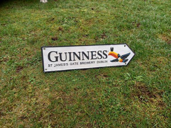 Cast Iron Guinness Sign.