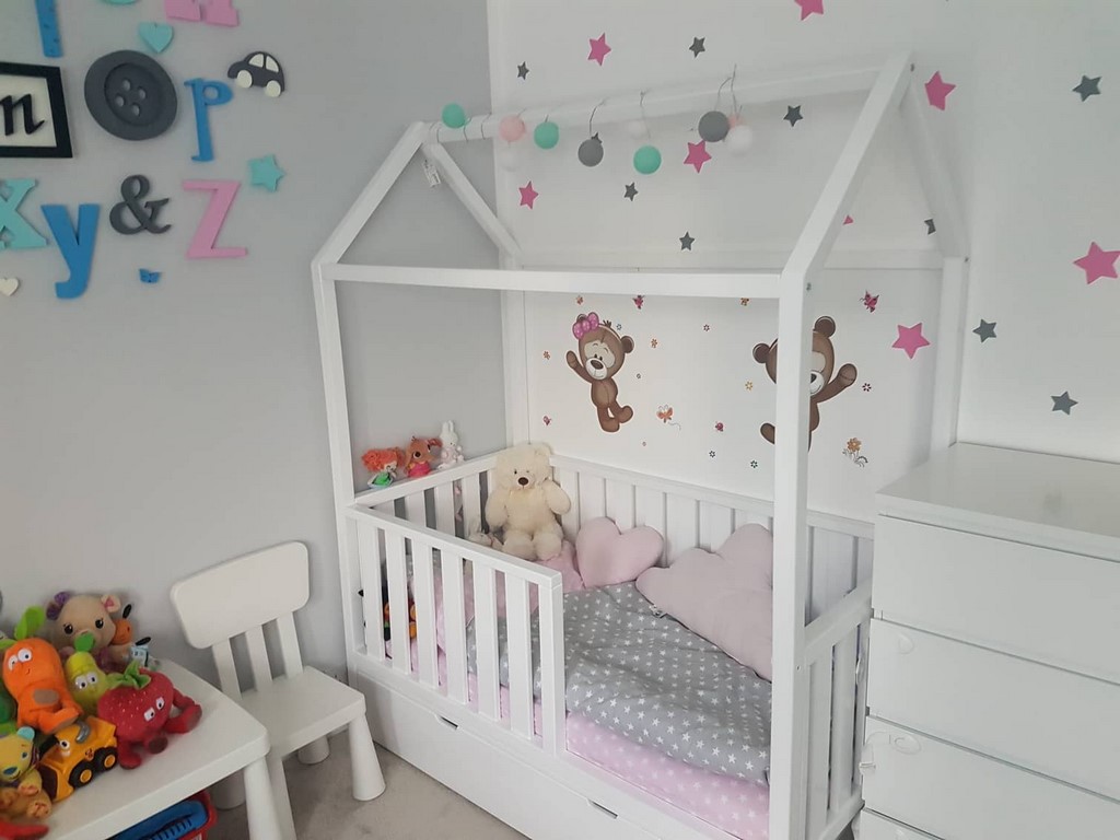 Wooden House Kids Bed