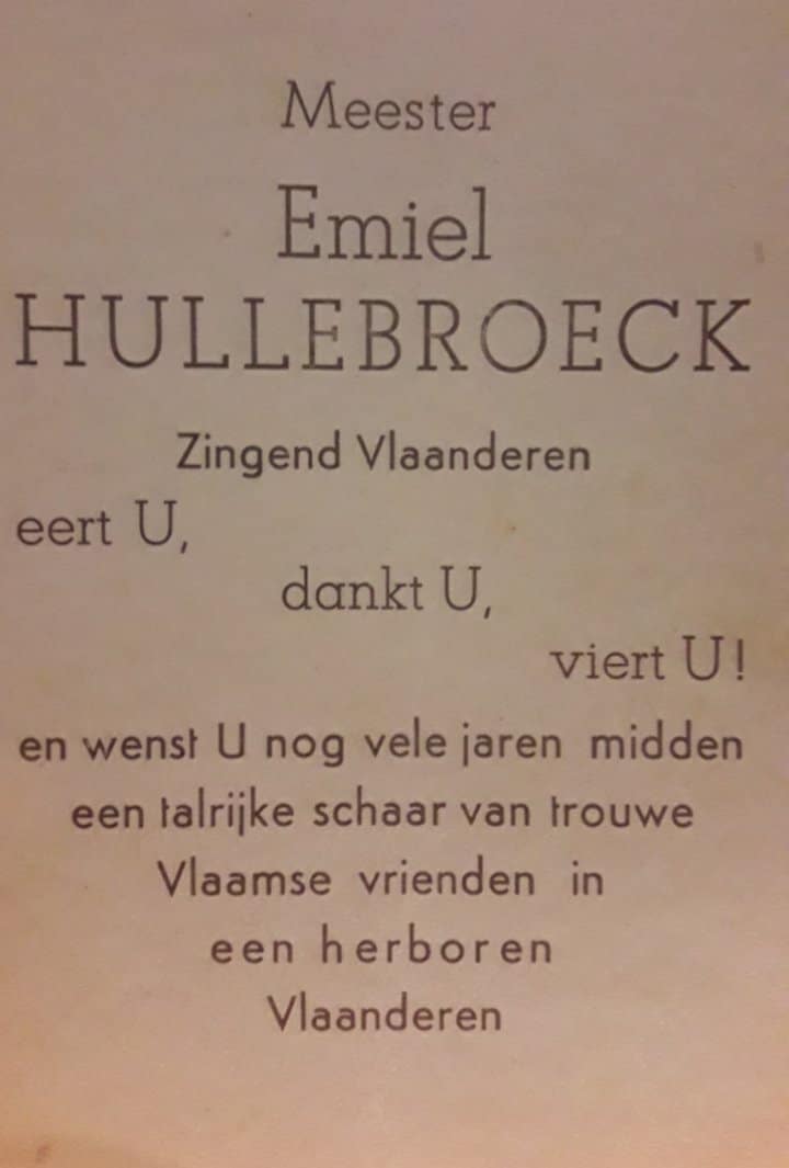 Emiel Hullebroeck - zingend Vlaanderen liedboekje