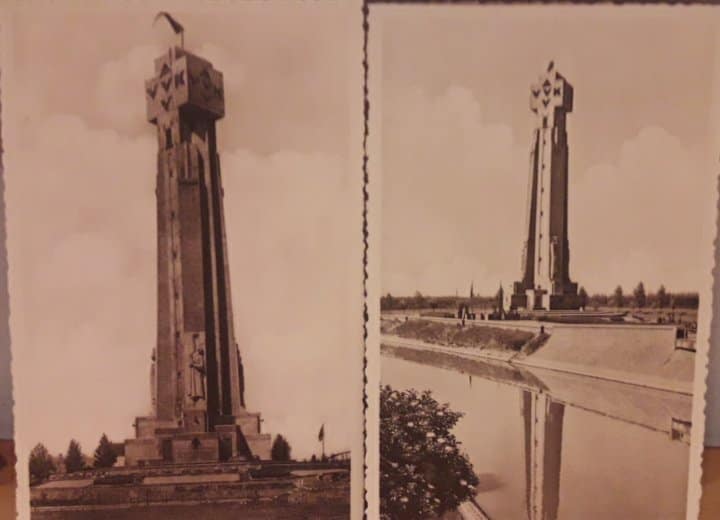 Ijzerbedevaart Diksmuide / 2 postkaarten Ijzertoren jaren '30 ( T33 )