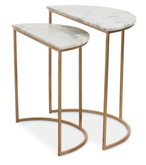 Gold & Marble Nest of Tables