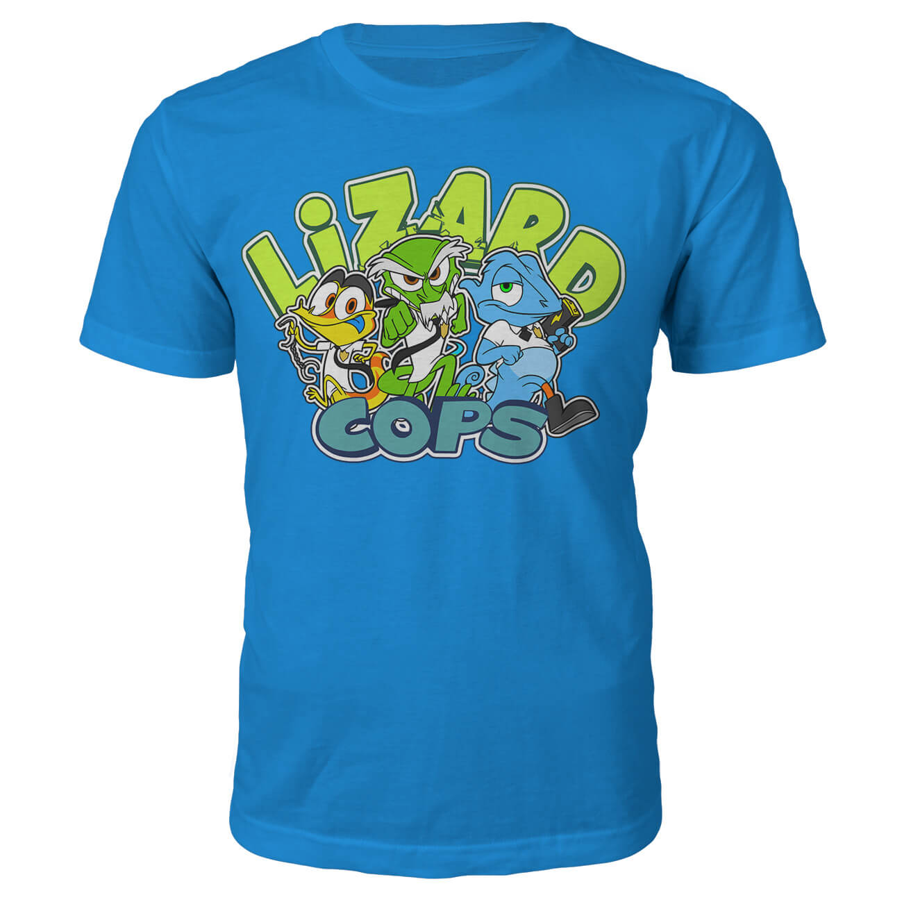 Lizard Cops T-Shirt - Blue