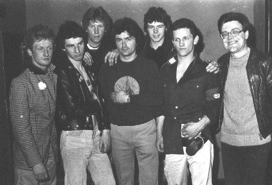 , Amarillo Club, Tuam, 1980.
L-R: Davy Carton, Paul Cunniffe, Paul Ralph, (Declan Carroll), (