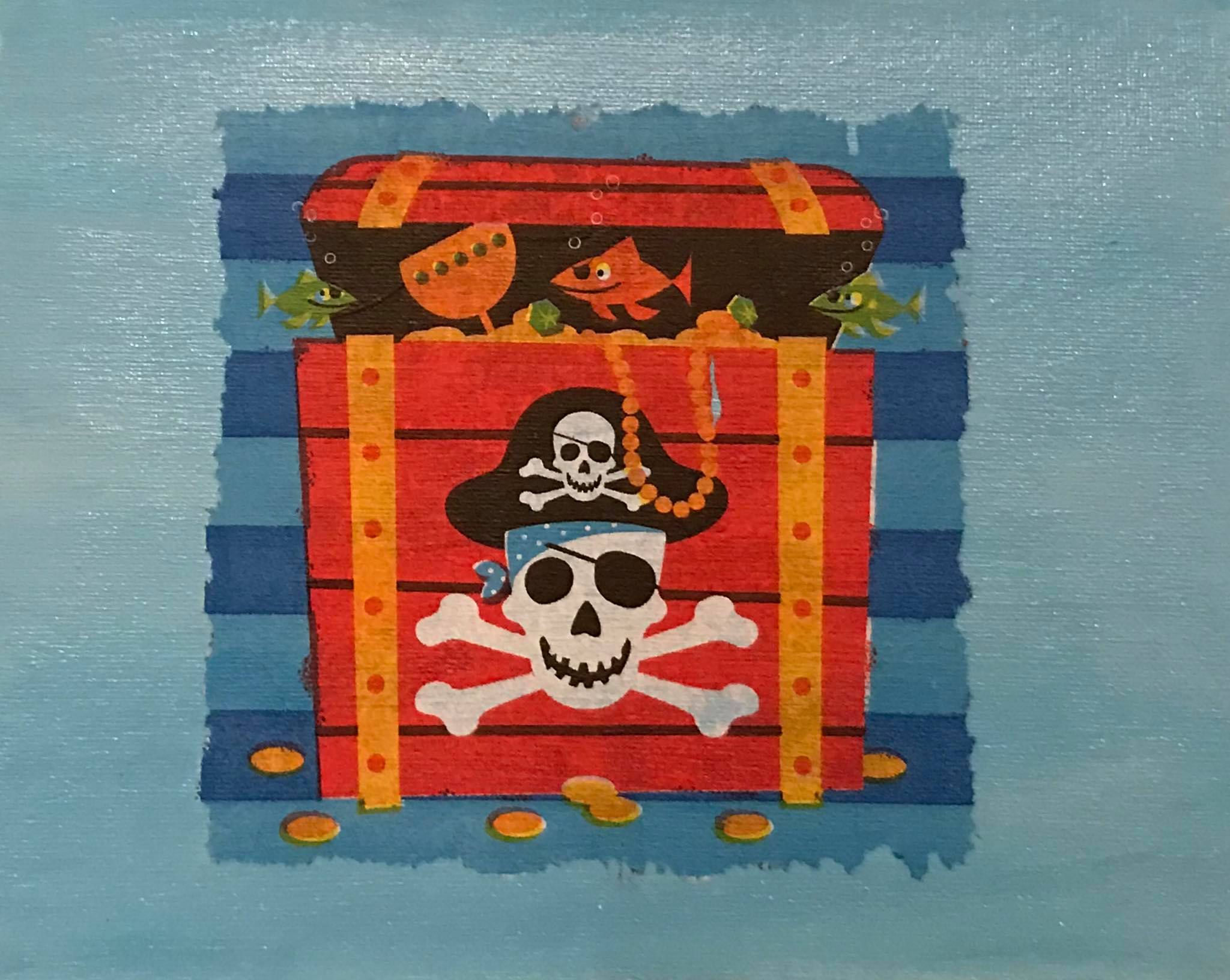 Pirates Chest on Canvas