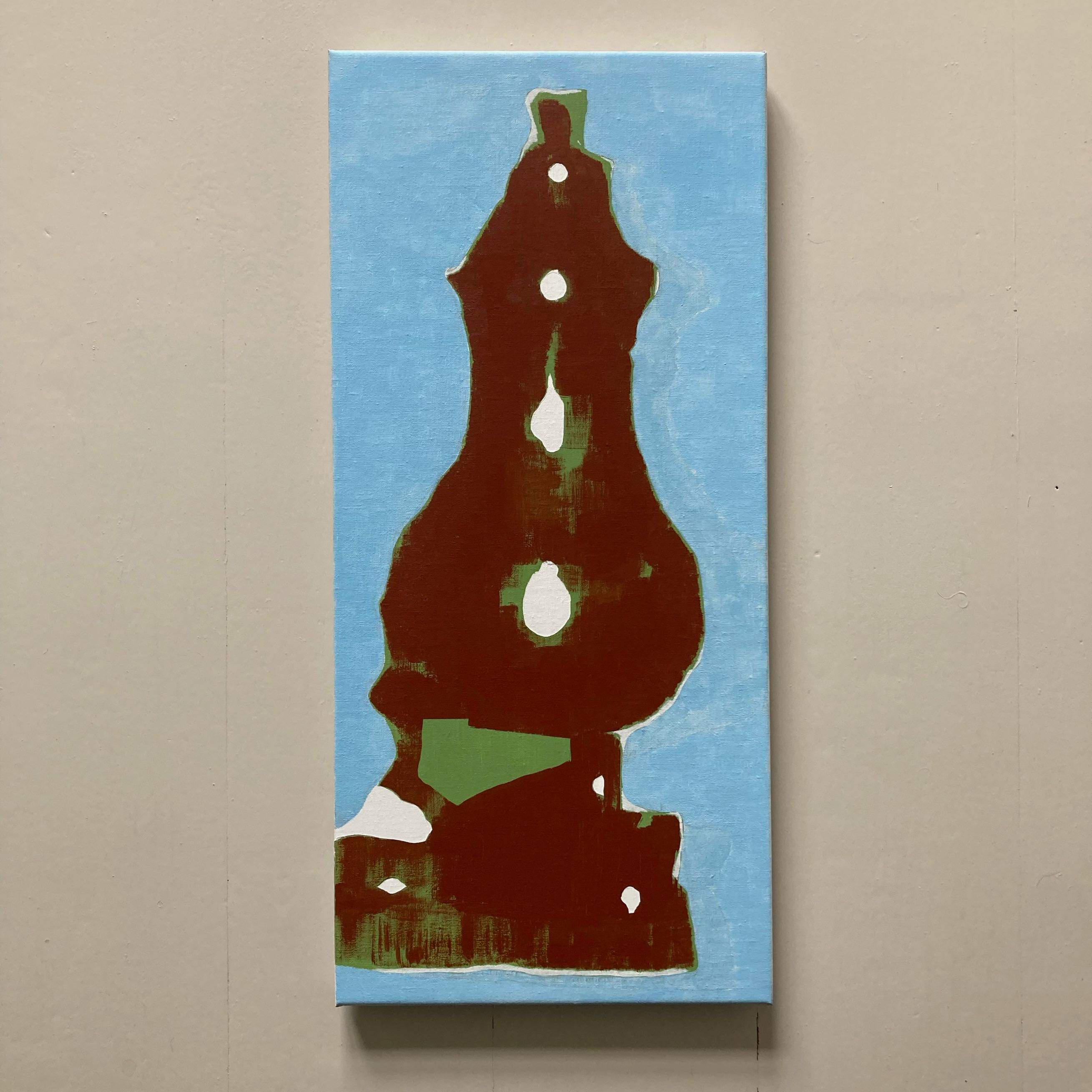 Untitled (coffeepot), 32 x 70 cm, acrylics on canvas, 2022