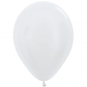 Latex ballonnen 100 stuks parelmoer wit