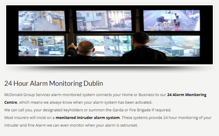 24 Hour Alarm & Fire Monitoring Dublin