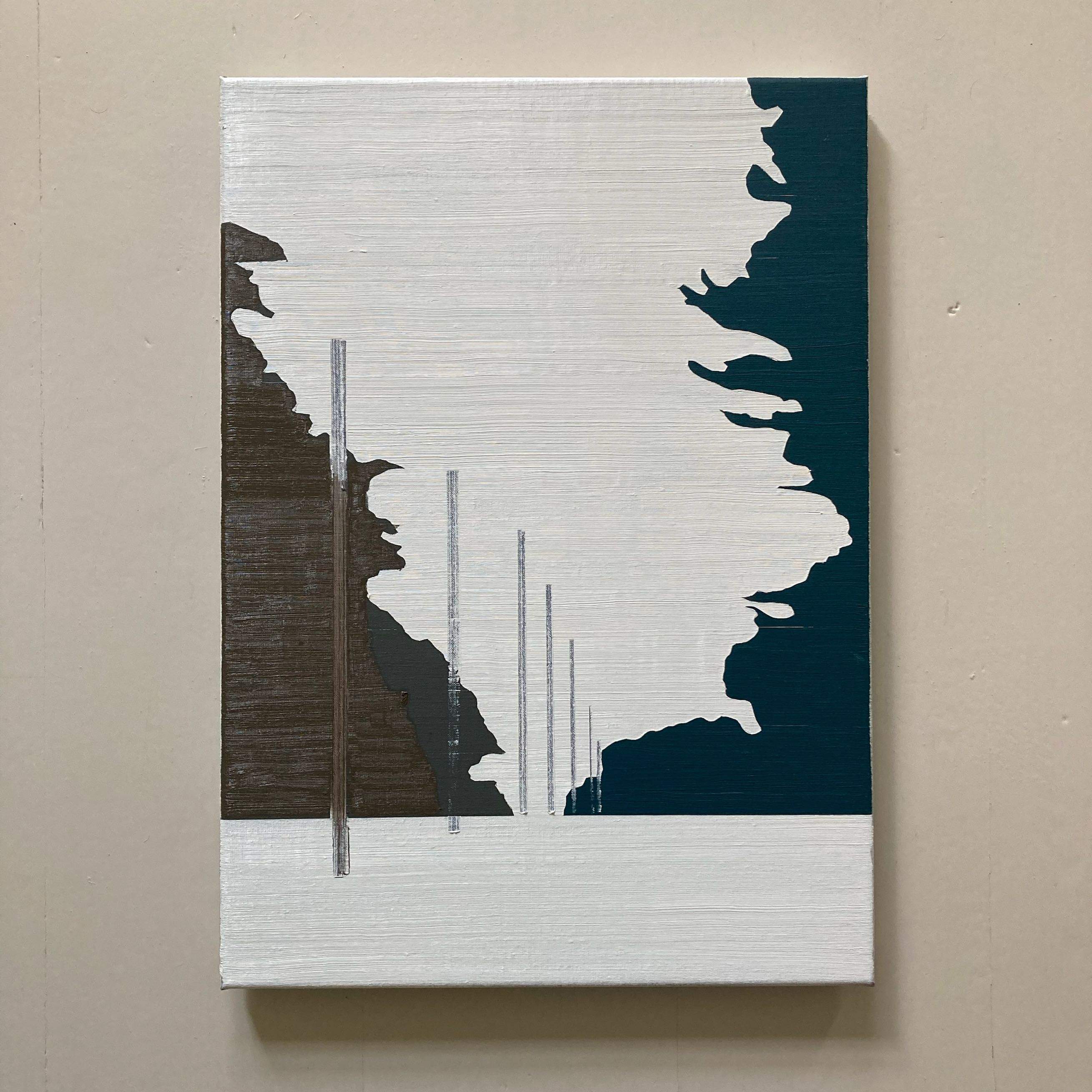 'nukehill', 40 x 56 cm, acrylics & oil on canvas, 2022