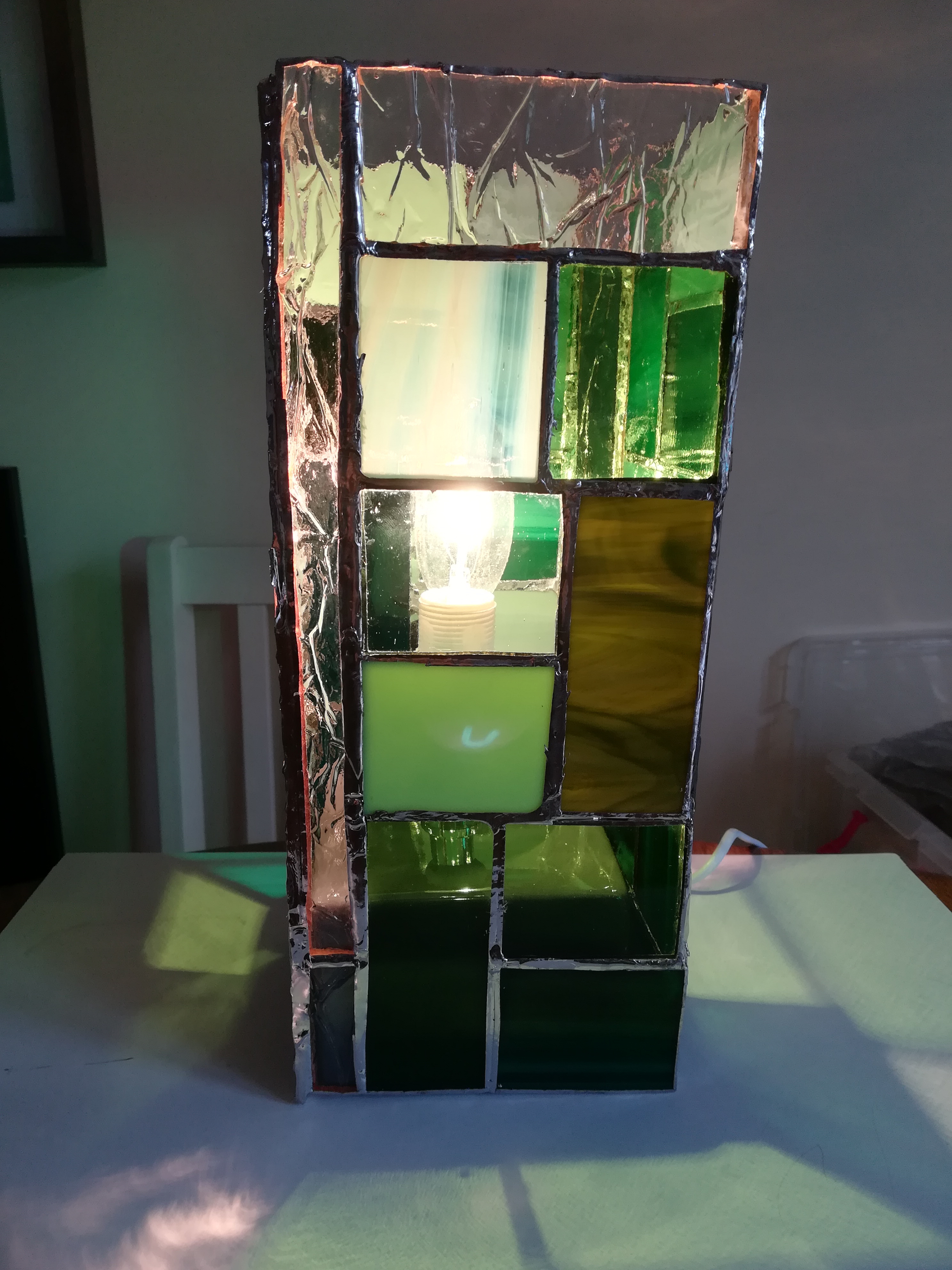 Lamp with Lampshade Green
