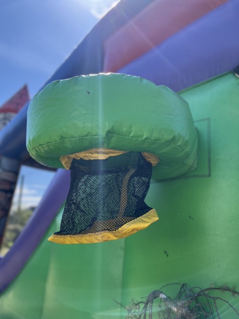 Happy birthday bouncy castle/slide