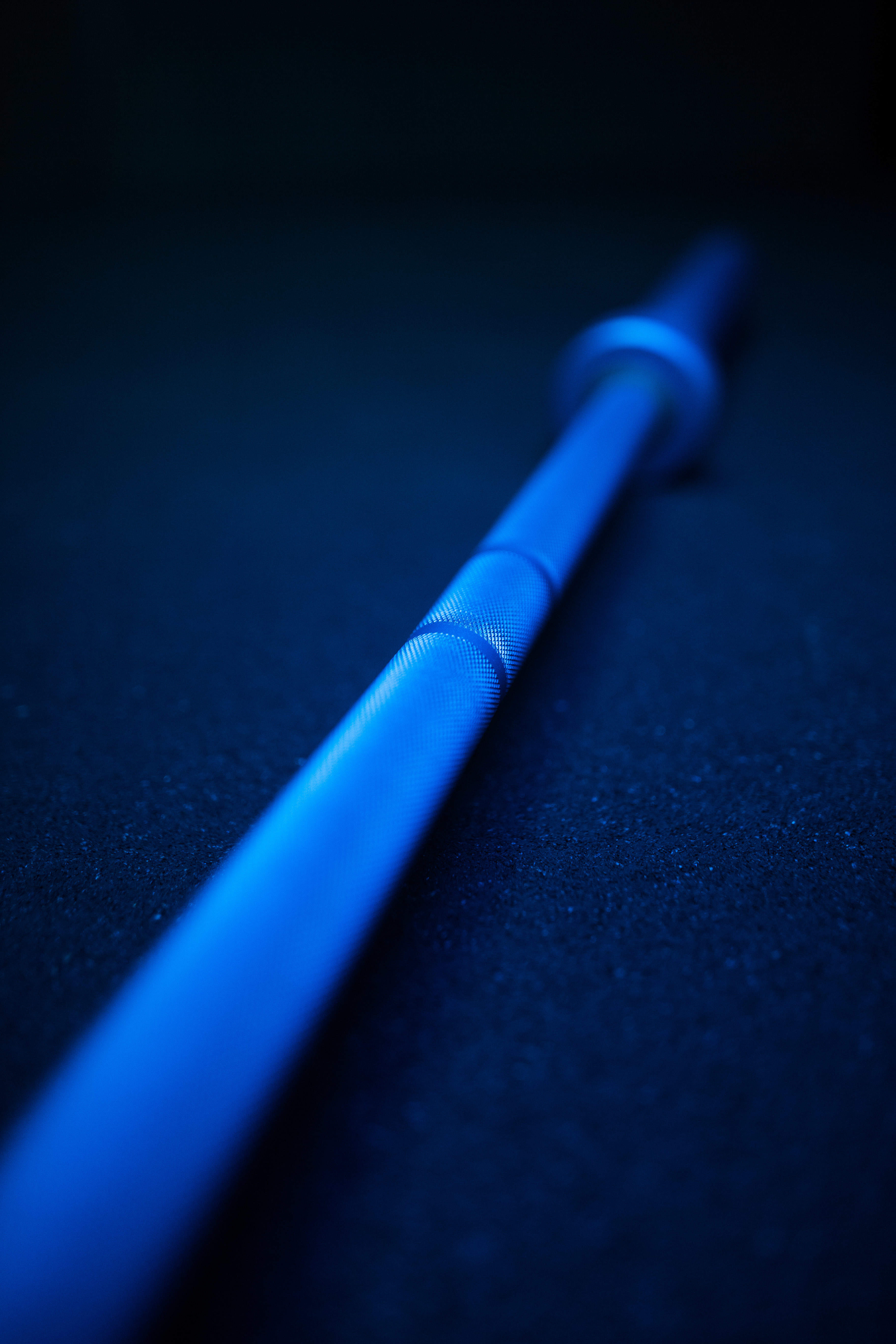 Blue Olympic barbell