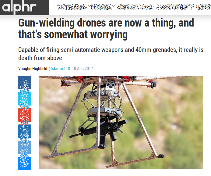 Gun wielding drones