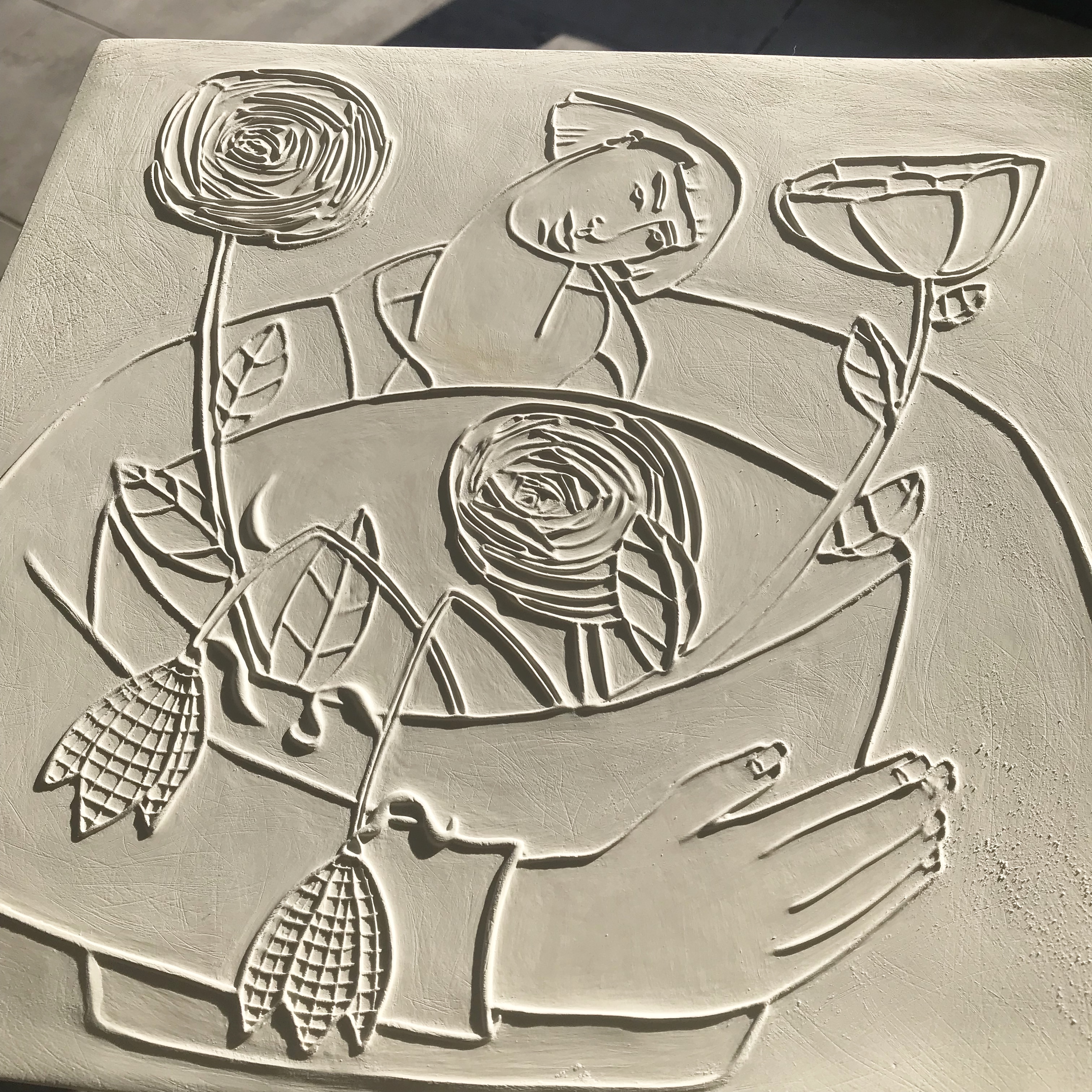 Plaster print in the making 3