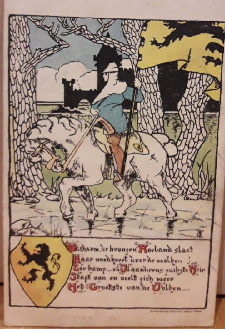 Propagandapostkaart Vlaanderen 1917 Ijzerfront / LN 24