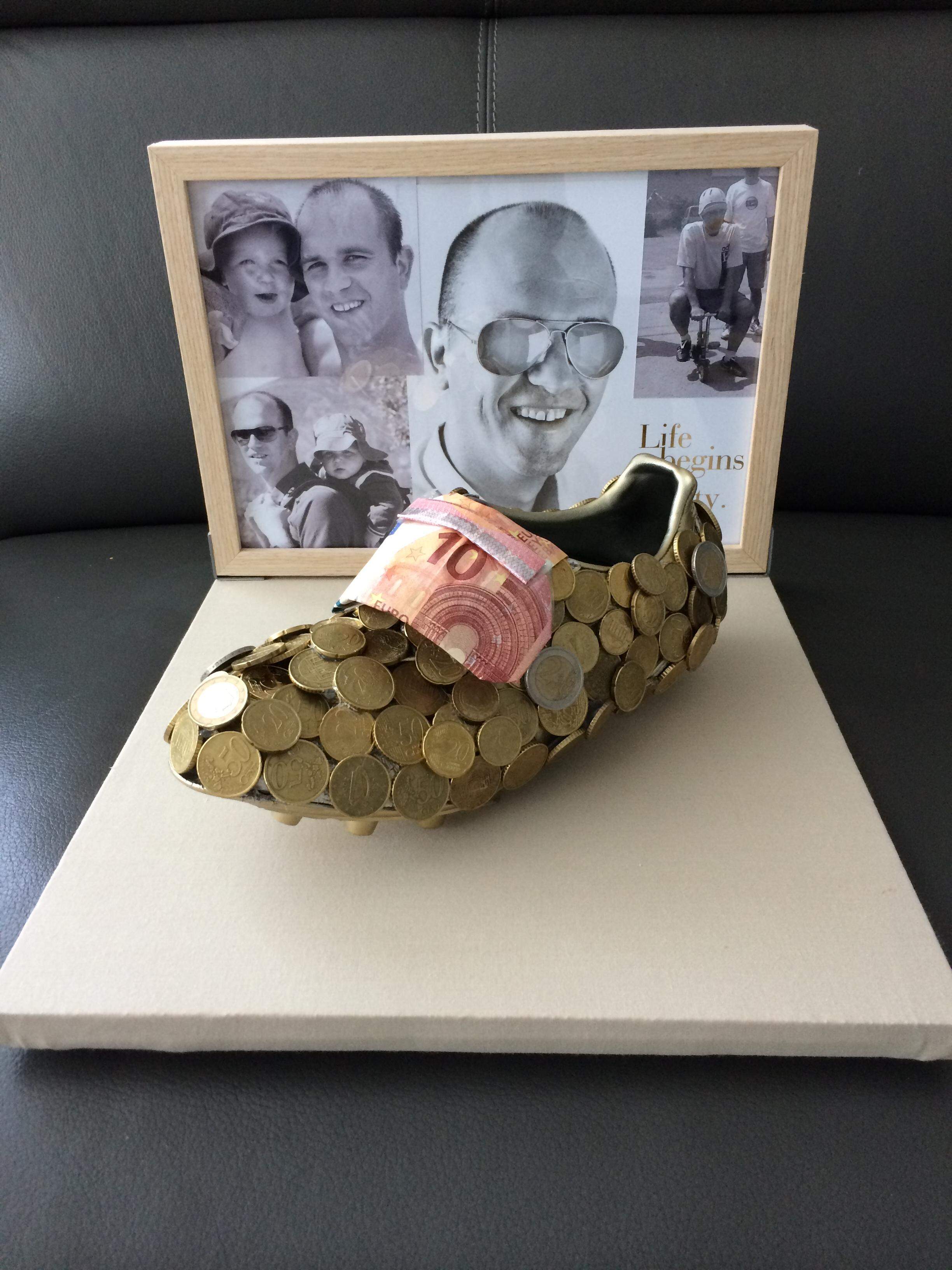Origineel geldgeschenk 'gouden schoen '