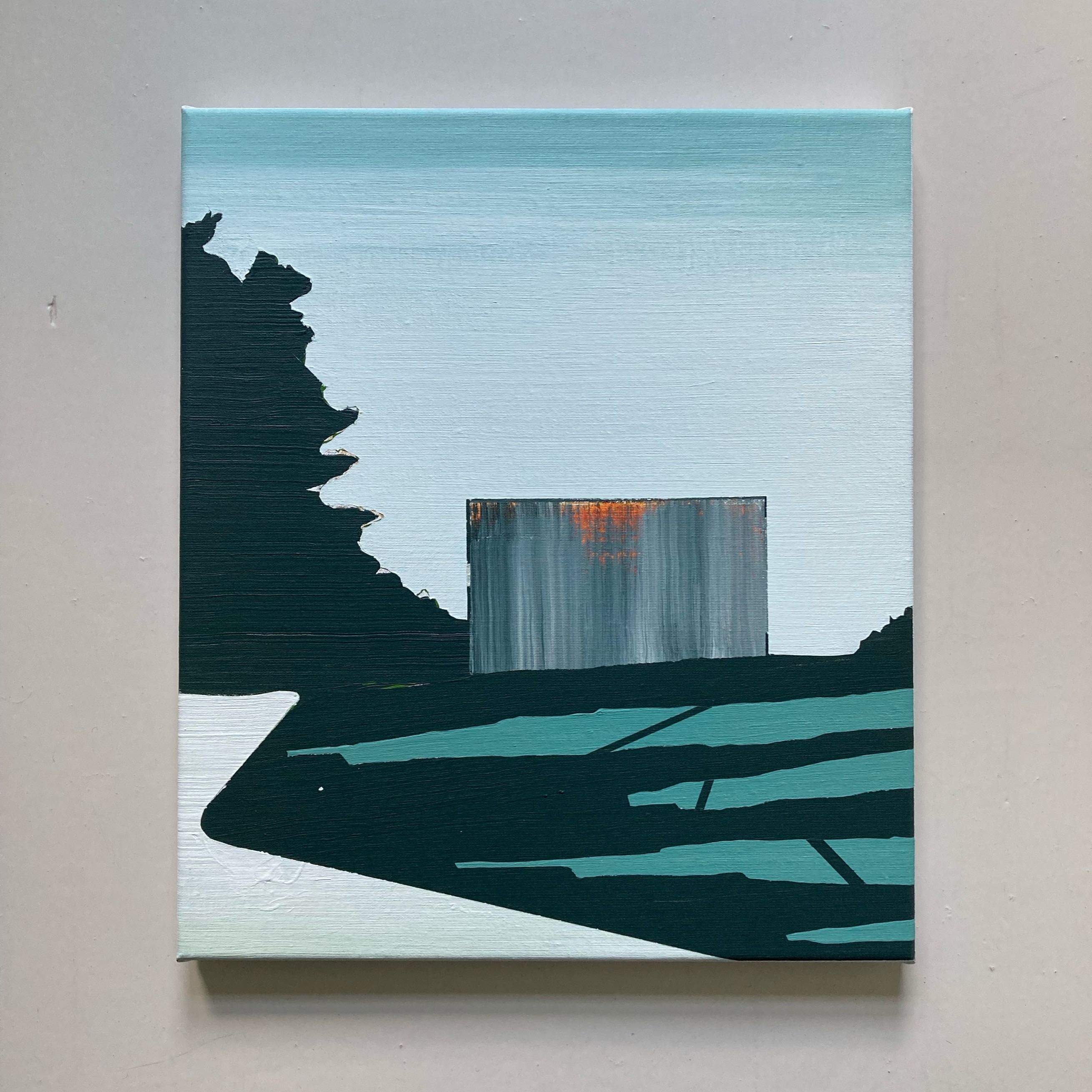 'glow', 38 x 44 cm, acrylics on canvas, 2020