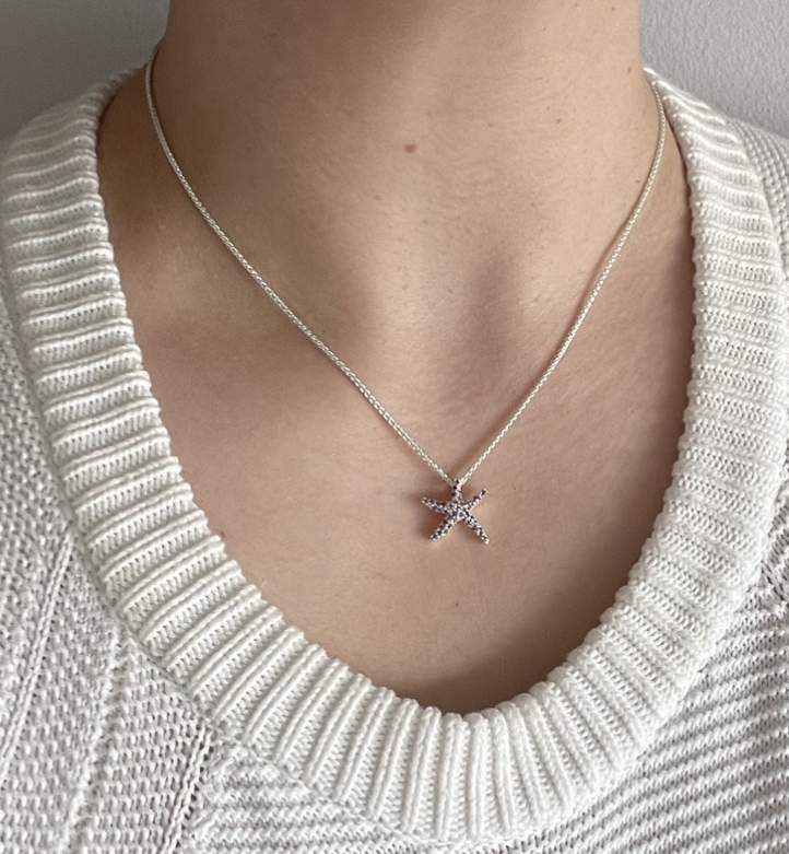 Starfish necklace (Amethyst set)