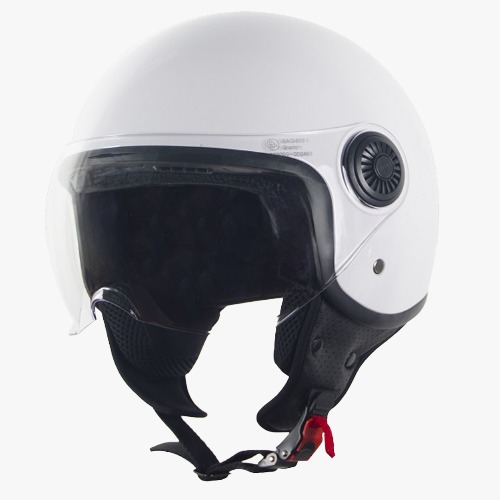 Helmet  Vito jet loreto shiny white