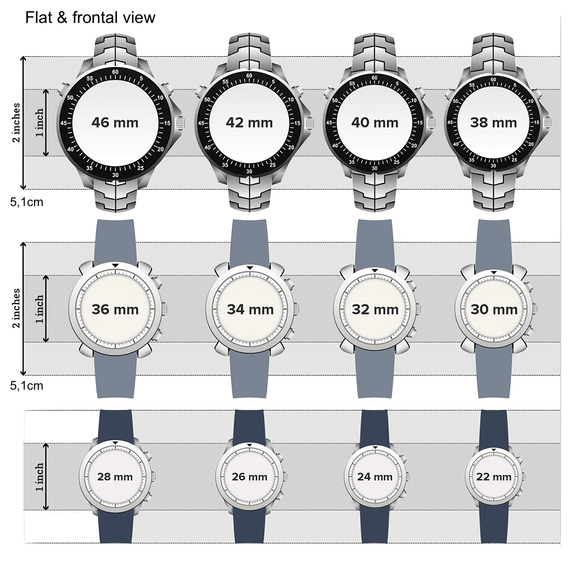 watch to wrist size